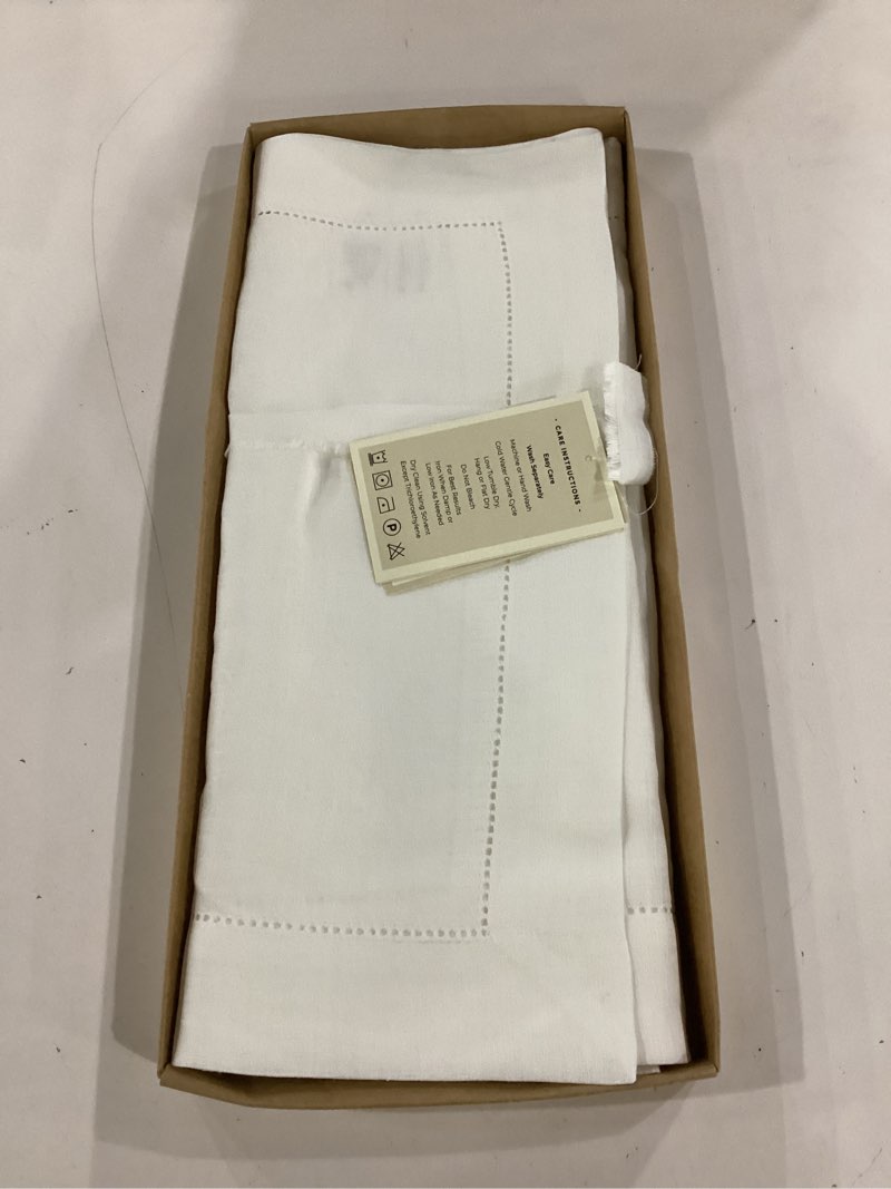 Condition photo showing Good Condition for d'moksha homes linen white table runner 90 inches long - classic hemstitch 100% pure linen white dining table runner 14 x 90 inch for mothers day, spring 14 x 90 inch 03 - white