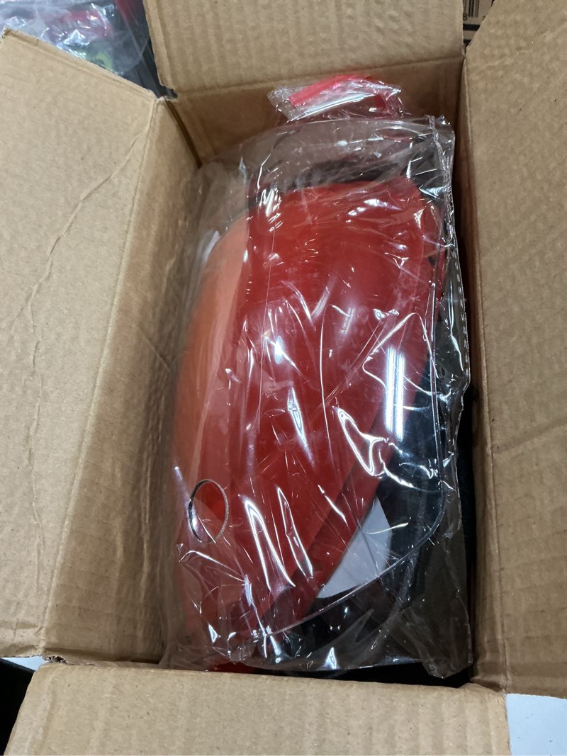 Condition photo showing New/Like New for hummingbird feeder helmet | hands-free bird feeder for adults | 3 feeding ports design | adjustable headband 18"-24" | lightweight pvc, weather resistant (red)