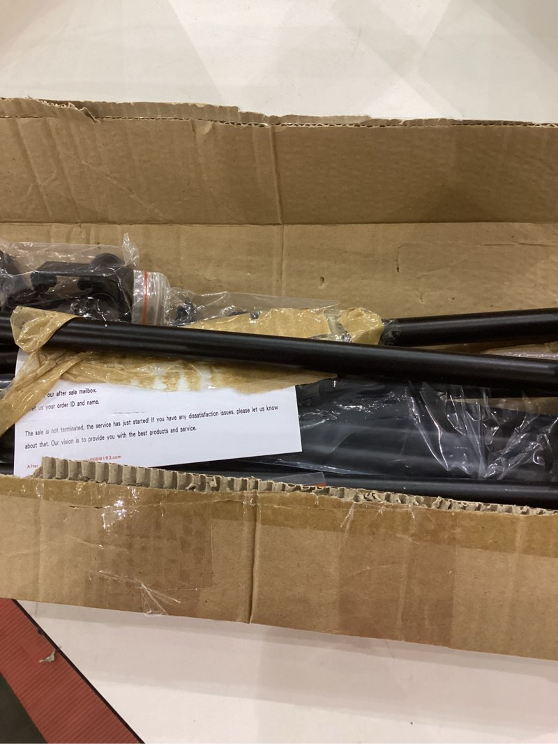 Condition photo showing Good Condition for Curtain Rods for Windows 2 Pack 32-124 inch, 5/8 inch Matte Black Curtain Rod Adjustable by Splicing for Bedroom Kitchen Living Room (32",48", 63", 78", 93",108",124") Black|2 Pack 32"-124"