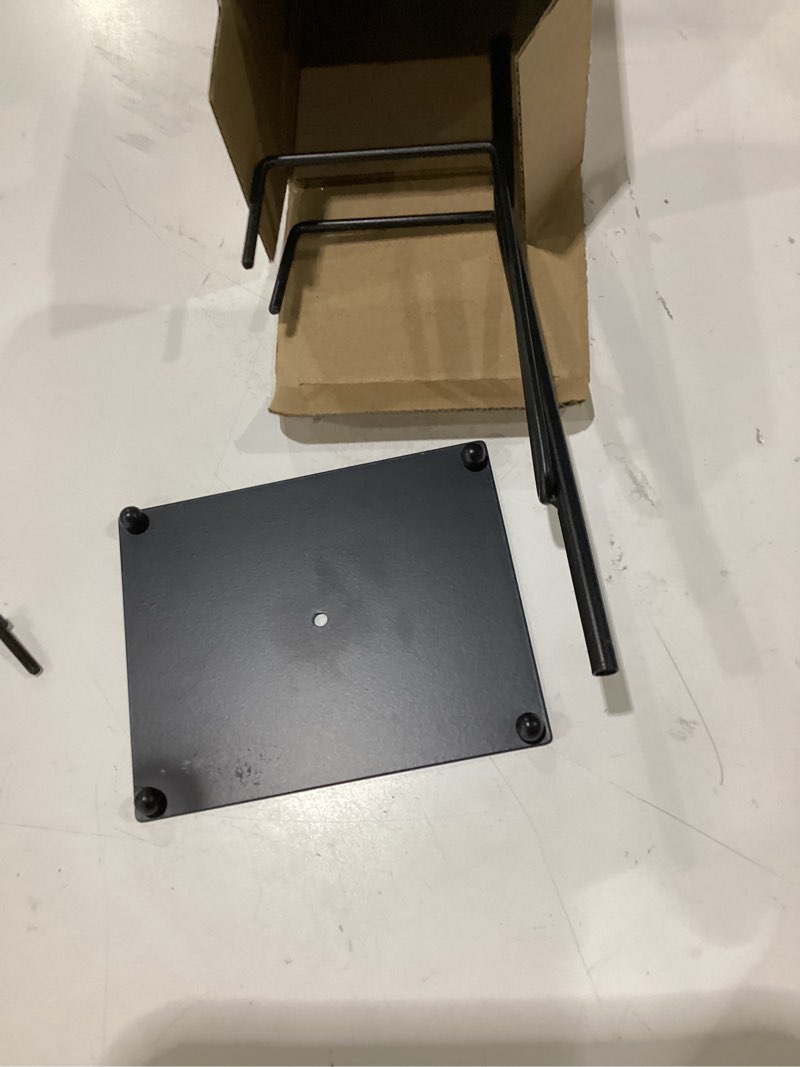 Condition photo showing As Is for rattanview tabletop metal frame holder heavy duty sign holder elevated picture art painting display stand vertical plaque poster easel for home restaurant table exhibition black(10 x 5 x 4 inches)