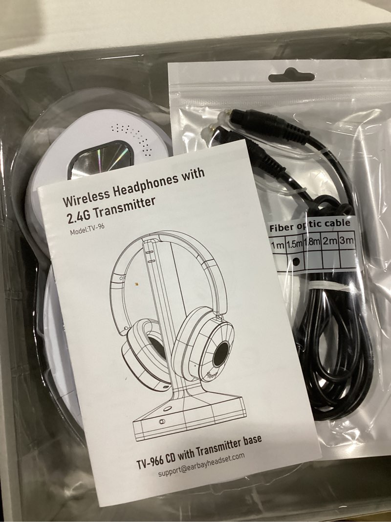 Condition photo showing Good Condition for working verified wireless headphones for tv, tv headphones wireless for seniors with transmitter charging base, 3 audio modes & low latency & blutooth 5.4, bluetooth headphones for tv watching, gifts for elderly white silver