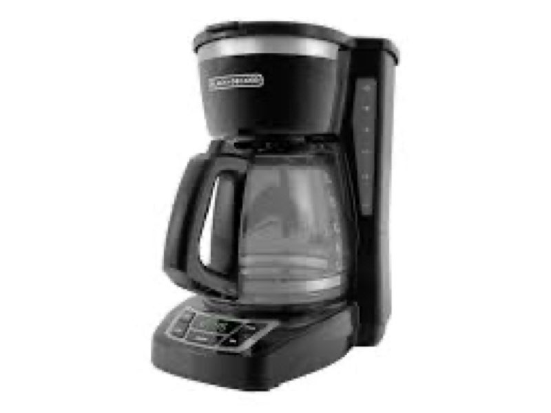 BLACK+DECKER 12-Cup Digital Coffee Maker  Programmable  Washable Basket Filter  Sneak-A-Cup  Auto Brew  Water Window  Keep Hot Plate  Black