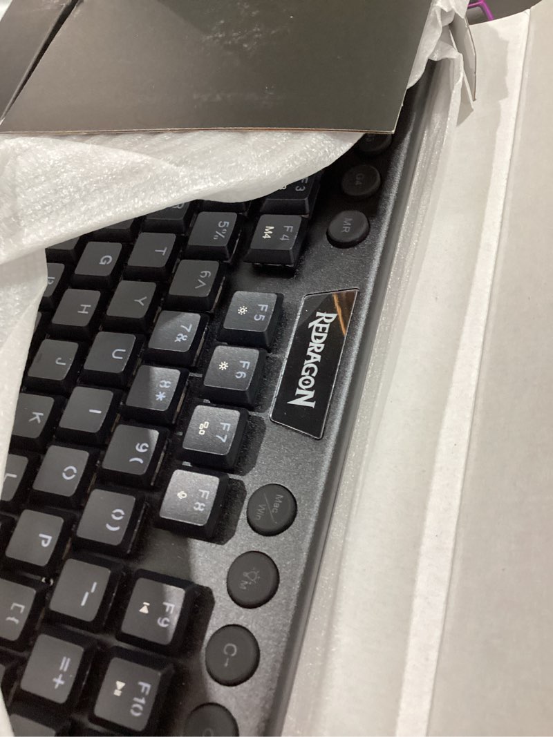 Condition photo showing Good Condition for redragon k621 horus tkl wireless rgb mechanical keyboard, 5.0 bt/2.4 ghz/wired three modes 80% ultra-thin low profile bt keyboard w/dedicated media control & linear red switches, black