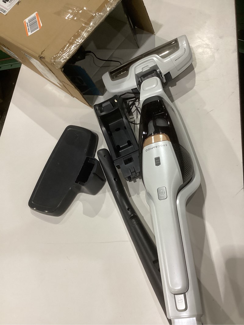 Condition photo showing Good Condition for Electrolux Ergorapido Cordless 2-in-1 Vacuum Cleaner with High Suction Power and 180° EasySteer Mobility, 48-Minute Run Time, 2 Power Modes, Satin White, NOT TESTED