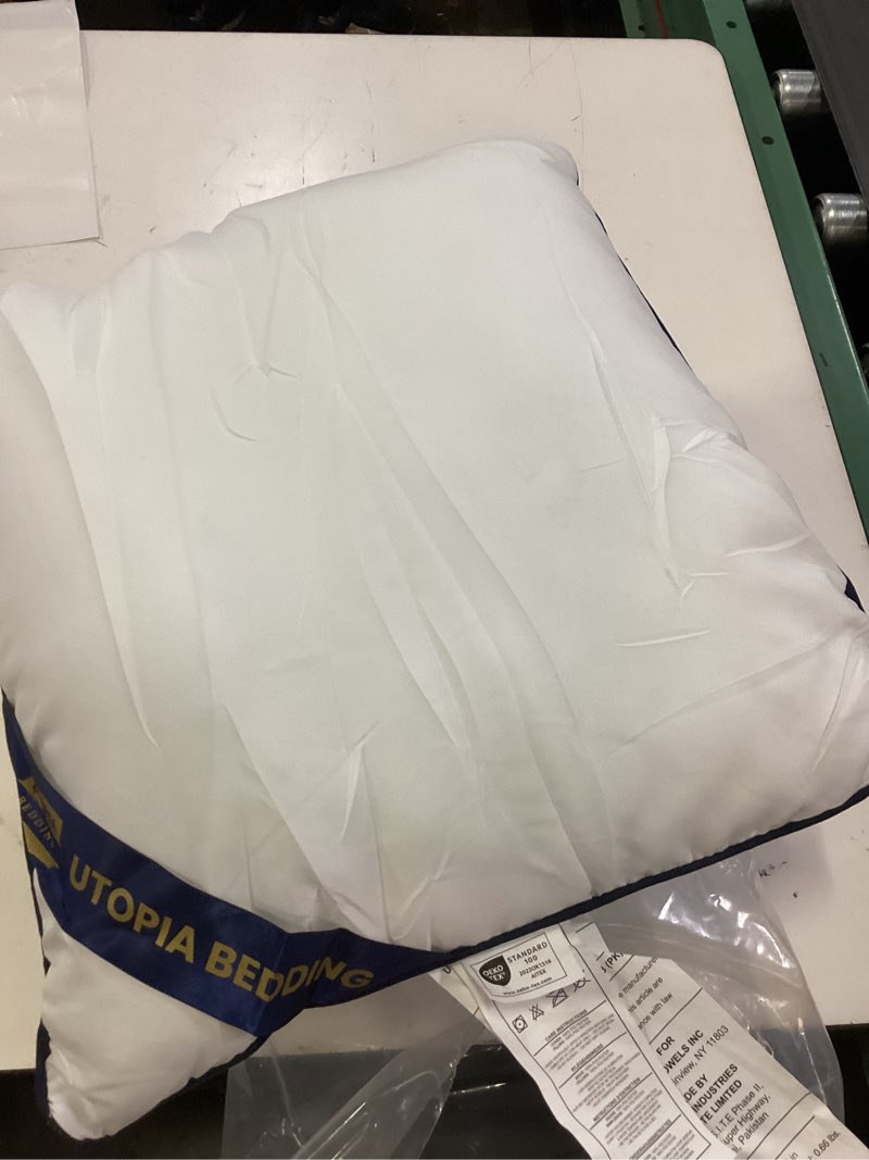Condition photo showing Good Condition for utopia bedding throw pillow inserts (pack of 2, white), 20 x 20 inches decorative indoor pillows for sofa, bed, couch, cushion sham stuffer 20x20 inch 2