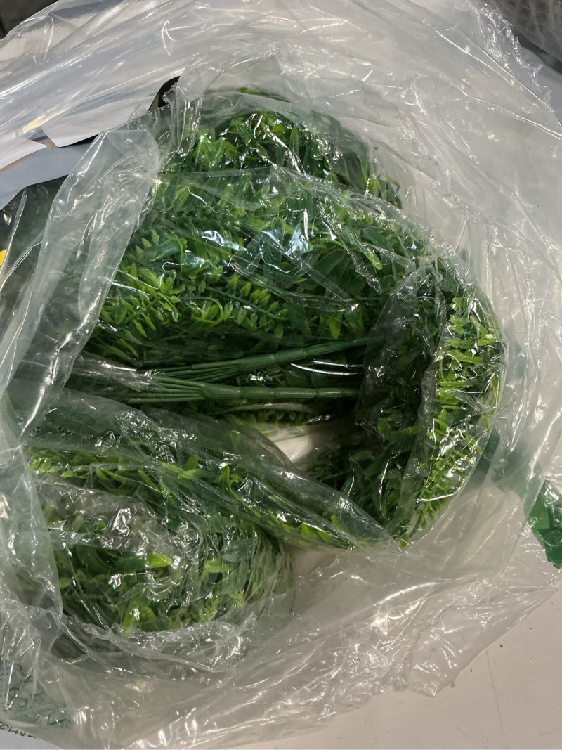 Condition photo showing Good Condition for huryfox artificial hanging plants fern vine - 8pc fake ivy leaves decoration for indoors & outdoors, faux foliage greenery decor for living room, kitchen, balcony, garden, bedroom, farmhouse aesthetic