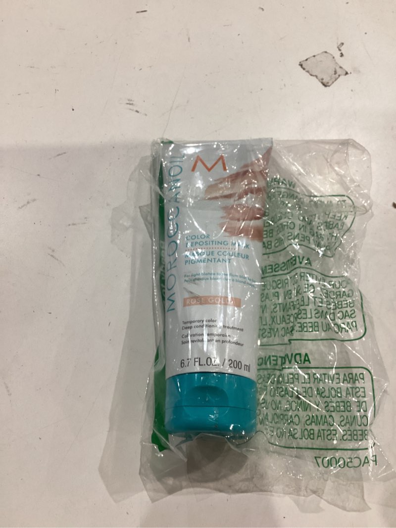 Condition photo showing Good Condition for moroccanoil color depositing mask, 6.7 fl. oz rose gold