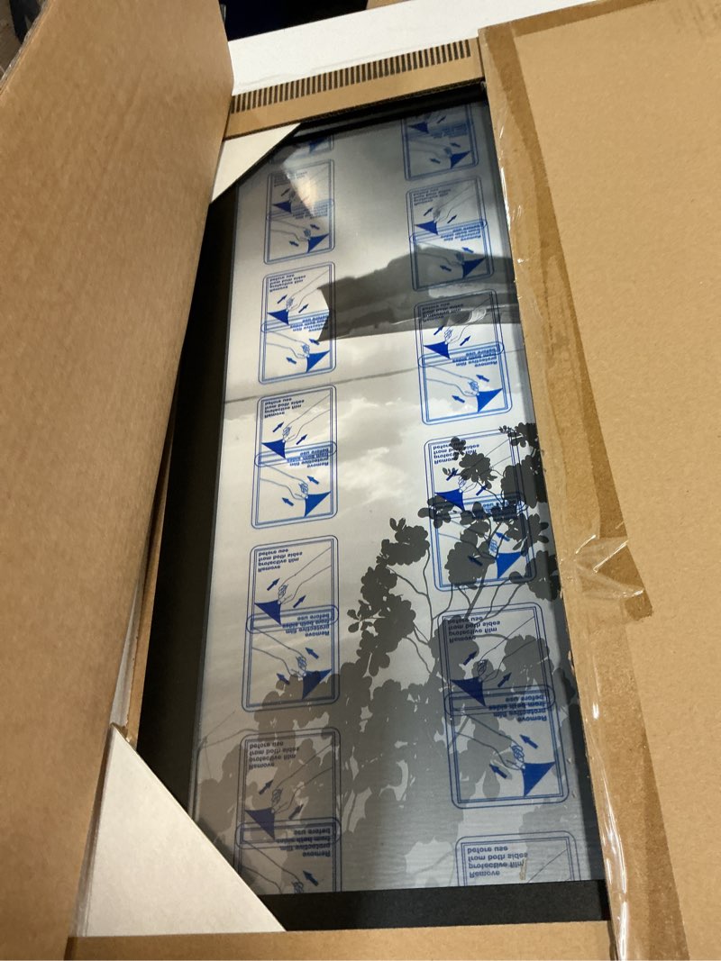 Condition photo showing Good Condition for americanflat 15x20 poster frame - black engineered wood with polished plexiglass - wide picture frame for vertical or horizontal wall display - epic collection - black 15x20 black