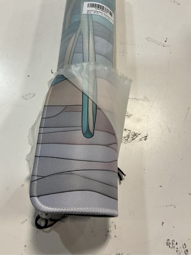 Condition photo showing Good Condition for Desk Mat Gaming Abstract Ocean Desk Pad Large Mouse and Keyboard Pad, Faux Stained Glass Sun & Waves Mouse Mat XXL Desk Protector, Computer Mats for Desktop Sun & Waves Office Decor 31.5" X 15.7"