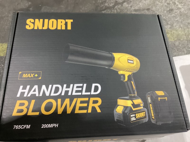 Condition photo showing New/Like New for Leaf Blower Cordless with Battery and Charger, 980,000 RPM, Extended Nozzle, Lightweight Handheld,Blower for Patio Cleaning,Leaves and Dust,Birthday Gifts for Men Dad Husband Yellow