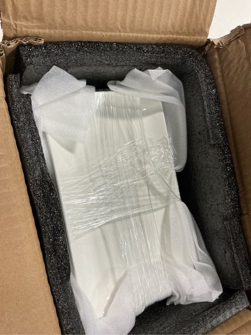 Condition photo showing New/Like New for 8 inch rectangular appetizer plates, ceramic dessert plates, salad plates set, small white serving plates for salad, appetizer, snack, sushi, microwave, oven, dishwasher safe, set of 8 8 piece 8 inch