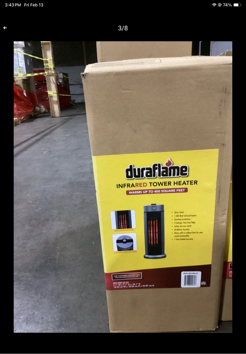 Condition photo showing Good Condition for DREO Space Heater for Large Room, 23 Inch Electric Heaters for Indoor Use, 8 Safe Protection Tower, 70° Oscillation, PTC Ceramic with Thermostat and Remote, Quiet, 12H Timer, Bedroom, Off
