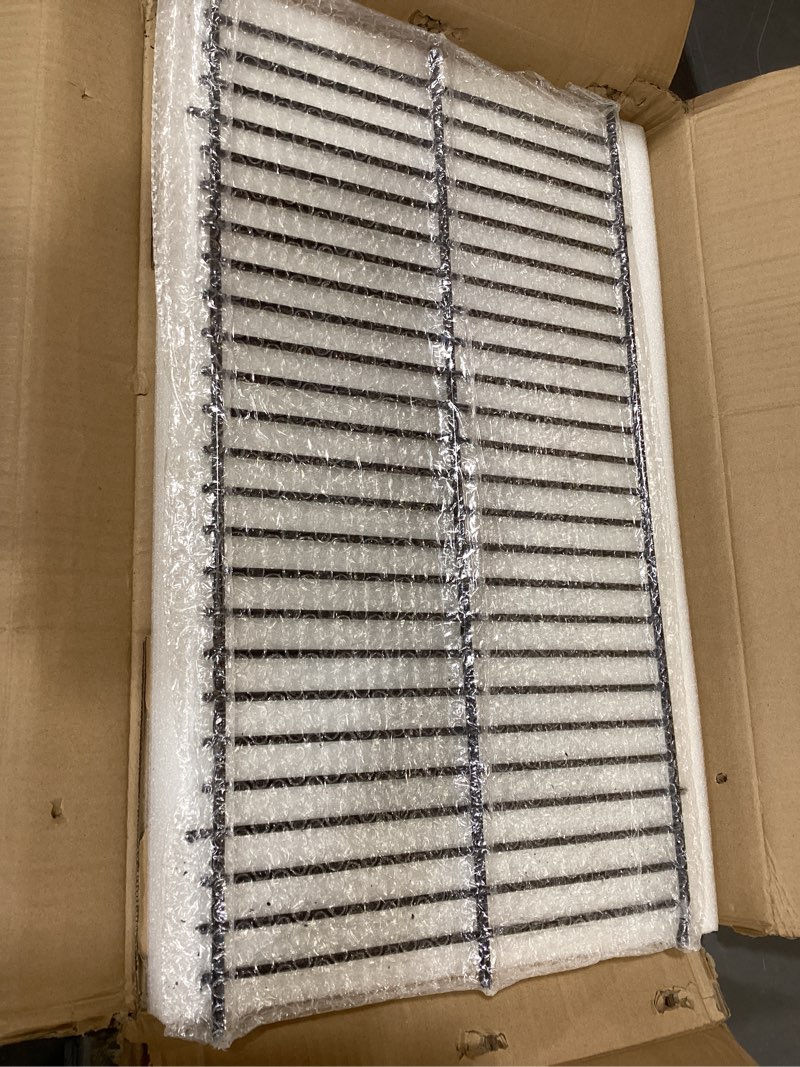 Condition photo showing New/Like New for replacement parts for broilmaster p3, broilmaster d3 series grills, grill parts for broilmaster grill parts dpp-6ss, dpp-7ss, b063065, and b101061 briquette rack and wind deflection shield 23 3/4" x 14 1/4"