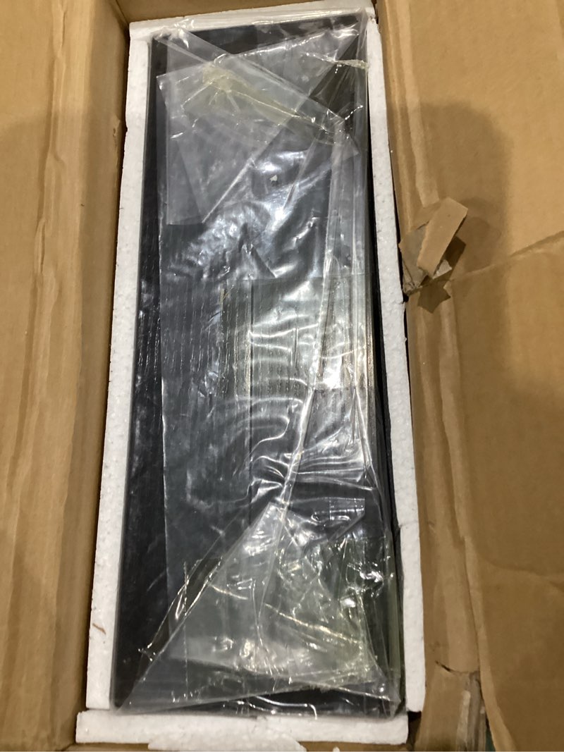 Condition photo showing New/Like New for Black Floating Shelves 36 Inch Long, 12 Inch Deep Floating Shelves for Wall, 36 x 12 Shelves for Wall Storage & Display, 2" Thick Floating Shelf for Bathroom, Living Room, Bedroom, Set of 2 Black 36"W x 12"D, Set of 2