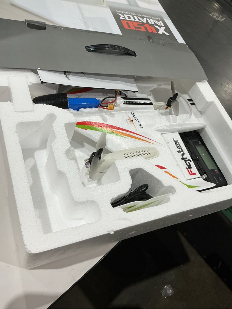 Condition photo showing As Is for goolrc wltoys xk x450 rc airplane, 2.4g 6ch glider fixed wing aircraft, 3 flight models brushless helicopter vertical takeoff landing rtf for adults