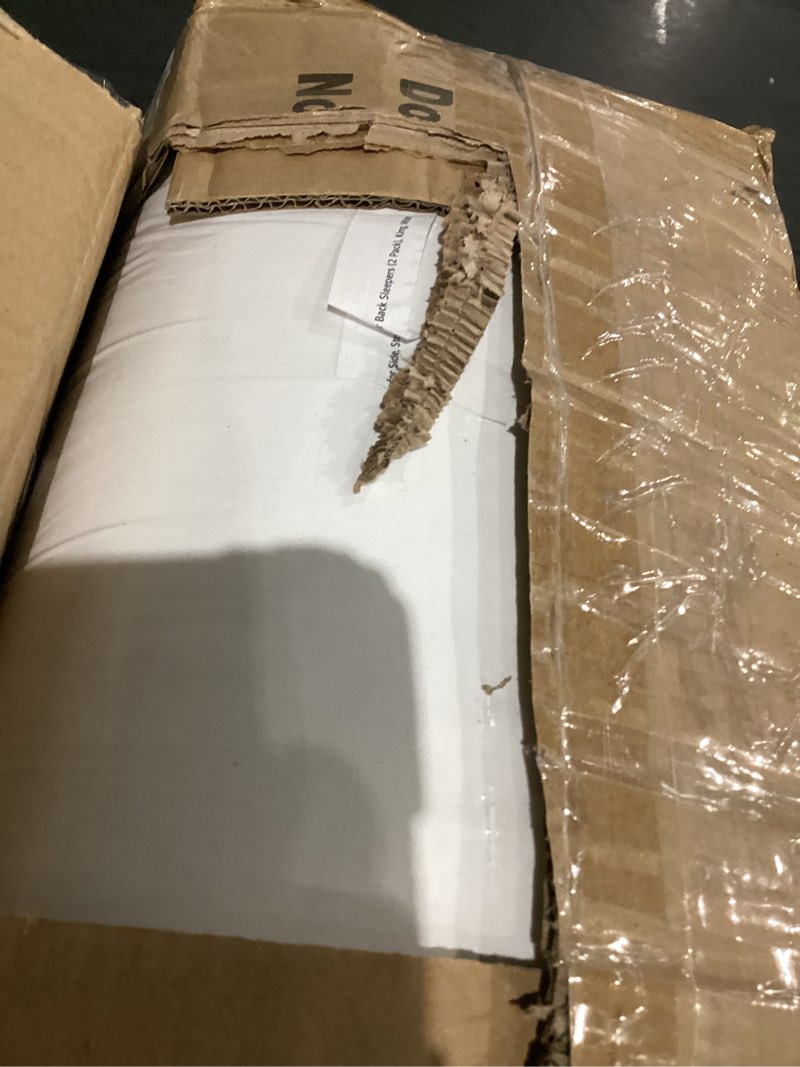 Condition photo showing Good Condition for Serta Down Illusion Soft Hypoallergenic Soft/Medium Bed Pillows for Side, Stomach or Back Sleepers (2 Pack), King, White White King Soft/Medium