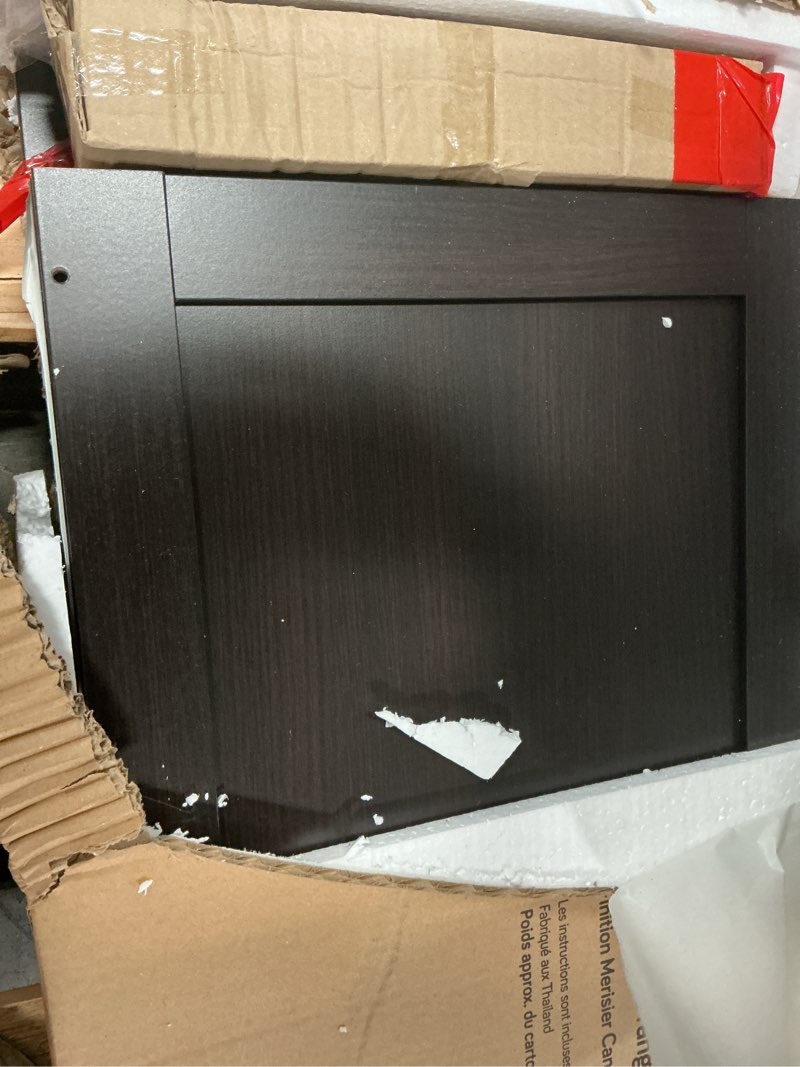 Condition photo showing Good Condition for Sauder Storage Cabinet/ Pantry cabinets, 29.61 " x D: 16.02 " x H: 71.50", Cinnamon Cherry finish