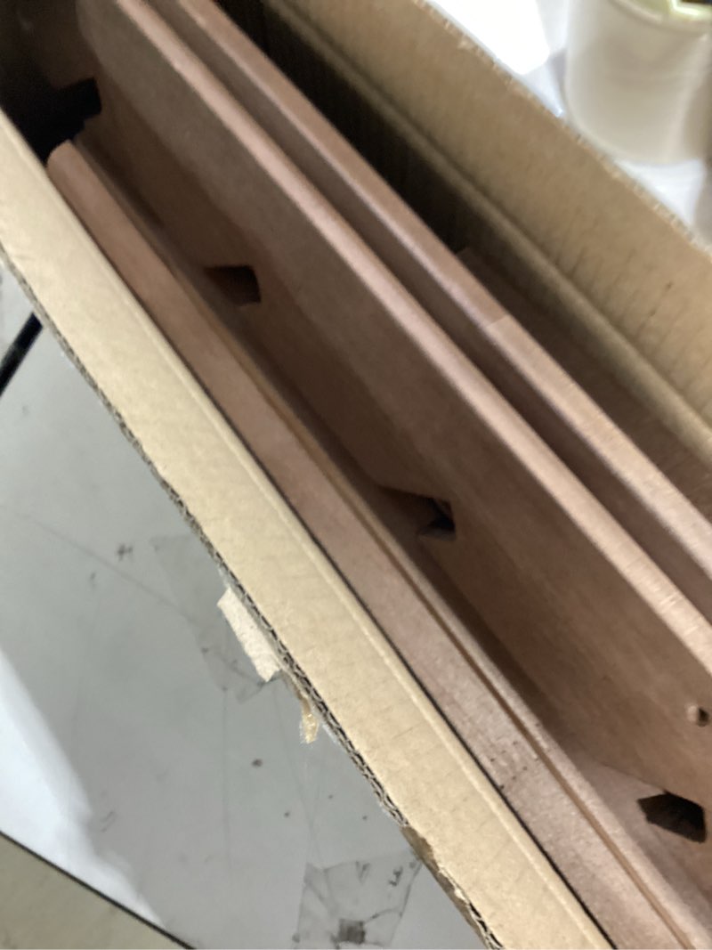 Condition photo showing As Is for wooden cake stand 5 tiered tray stand for 30 cupcakes stepped wood display stand for weddings, tiered party table display riser for food, dessert, cookie (wood, 5-layer cake rack) wood 5-layer cake rack