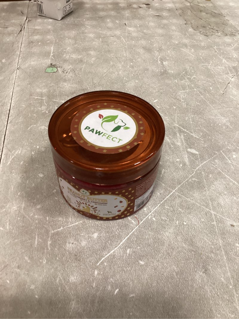 Condition photo showing New/Like New for (Exp.12/2026)Pawfect Dog Peanut Butter | 100% Natural Peanut Butter with Cranberry & Cinnamon for Dogs & Puppies | No Added Sugar, Salt, Palm Oil | No Sweeteners, No Xylitol | Healthy Dog Treat | (275g/9.70oz) Cranberry and Cinnamon 9.7 Ounce (Pack of 1)