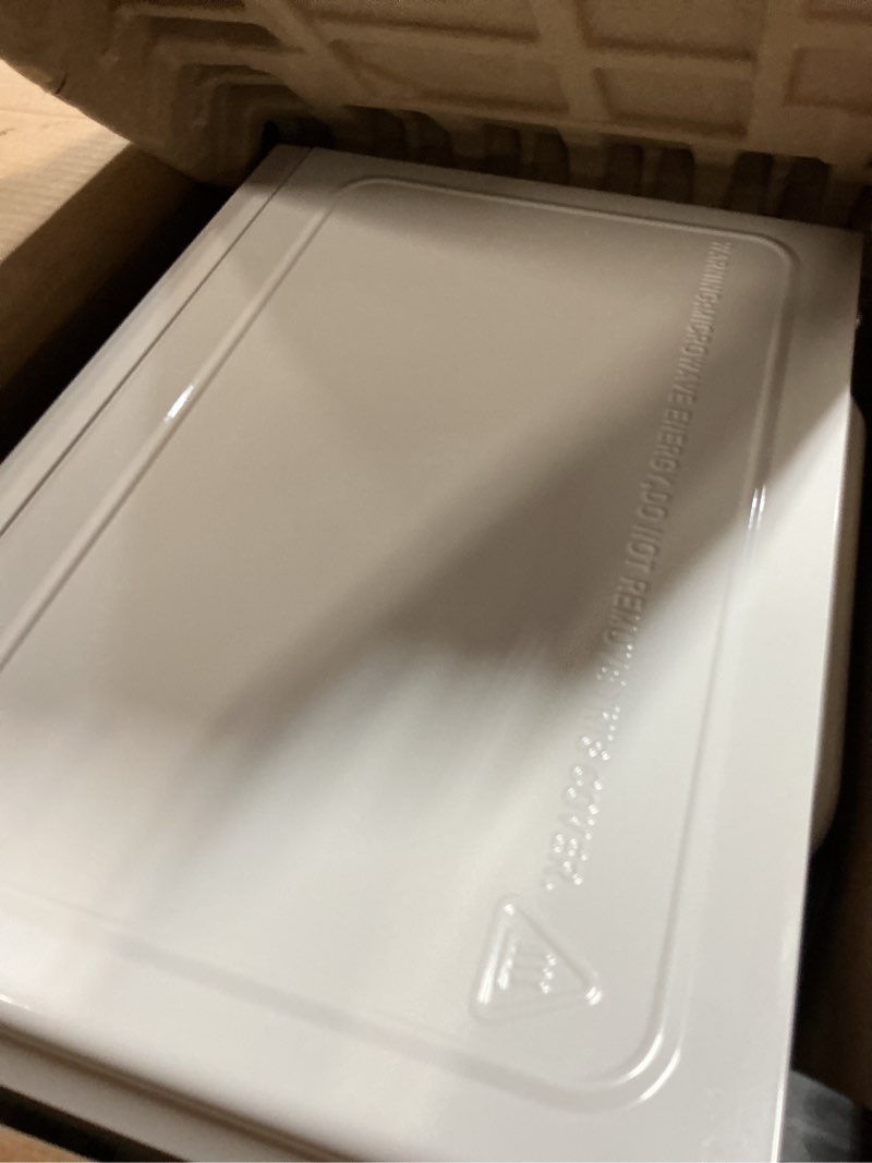 Condition photo showing As Is for mainstays 0.7 cubic foot microwave 700 watts, white