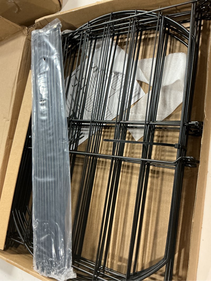 Condition photo showing New/Like New for decorative garden fence 17in x10ft, 10 pack rustproof metal no dig fence animal barrier for dog, arched flower bed edging ornamental wire border panel fencing for yard patio outdoor decor black 10 panels-17in(h)x10ft(l)