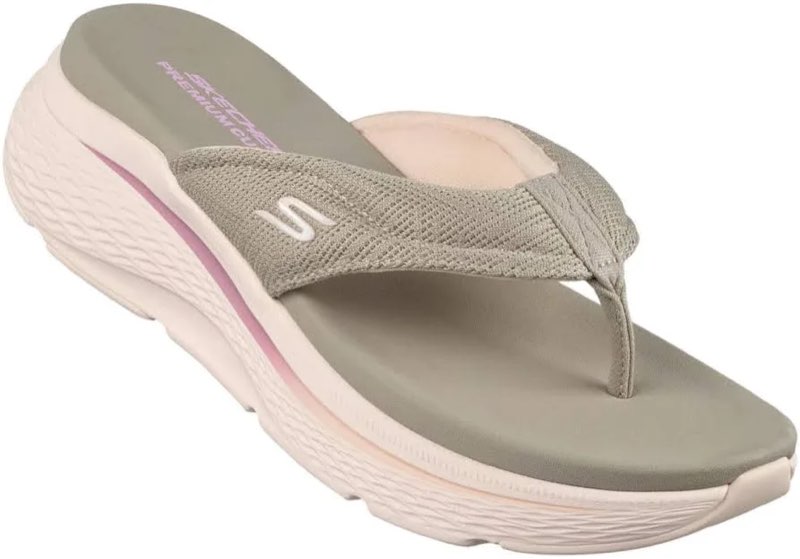 (Size:6)Skechers Women's Flip-Flop (Taupe)