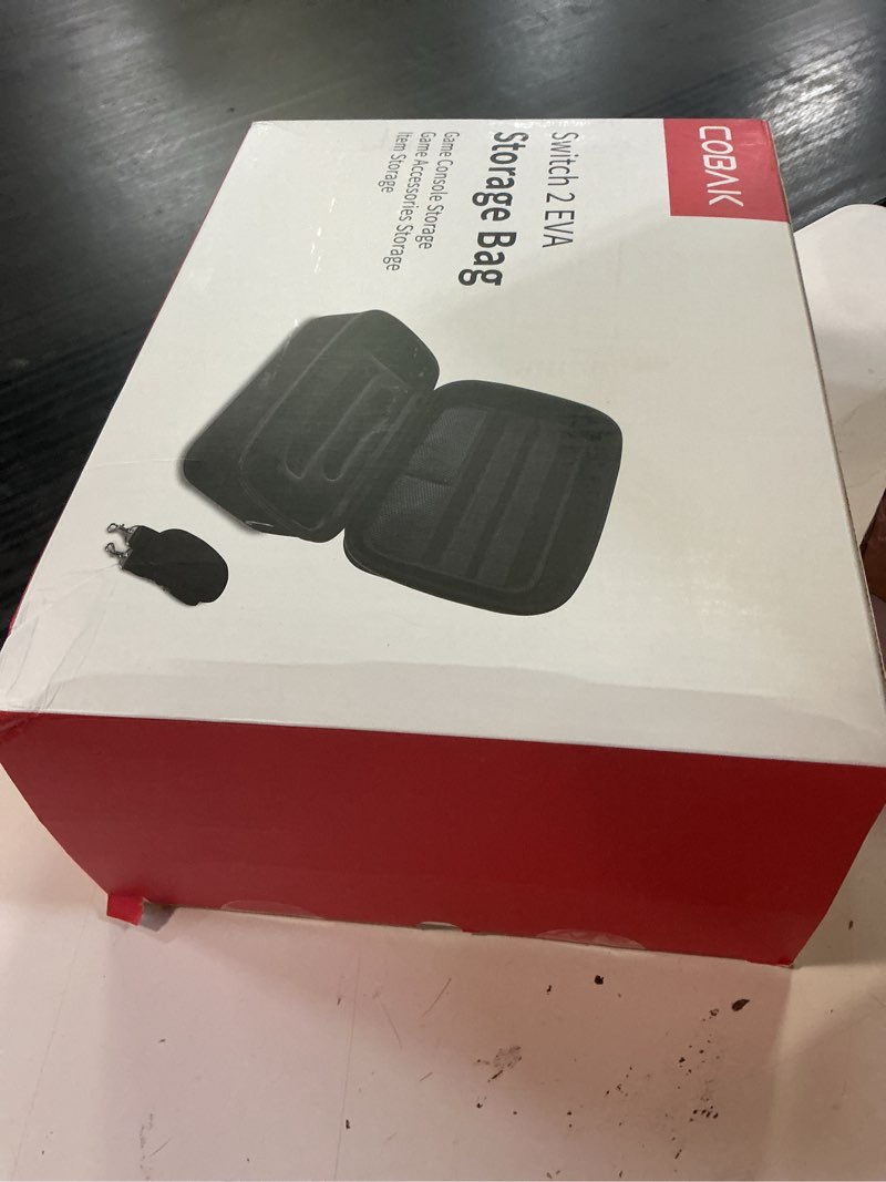 Condition photo showing New/Like New for cobak all-in-one carrying case for nintendo switch 2 (2025), with 18 game card slots, pro controller holder, dock & adapter storage, accessory compartment, portable travel bag, black