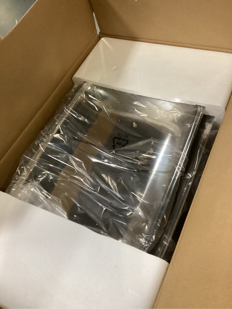 Condition photo showing New/Like New for Maxam 16-Inch Electric Skillet - Rectangular Stainless Steel Pan with Handles and Lid Cover