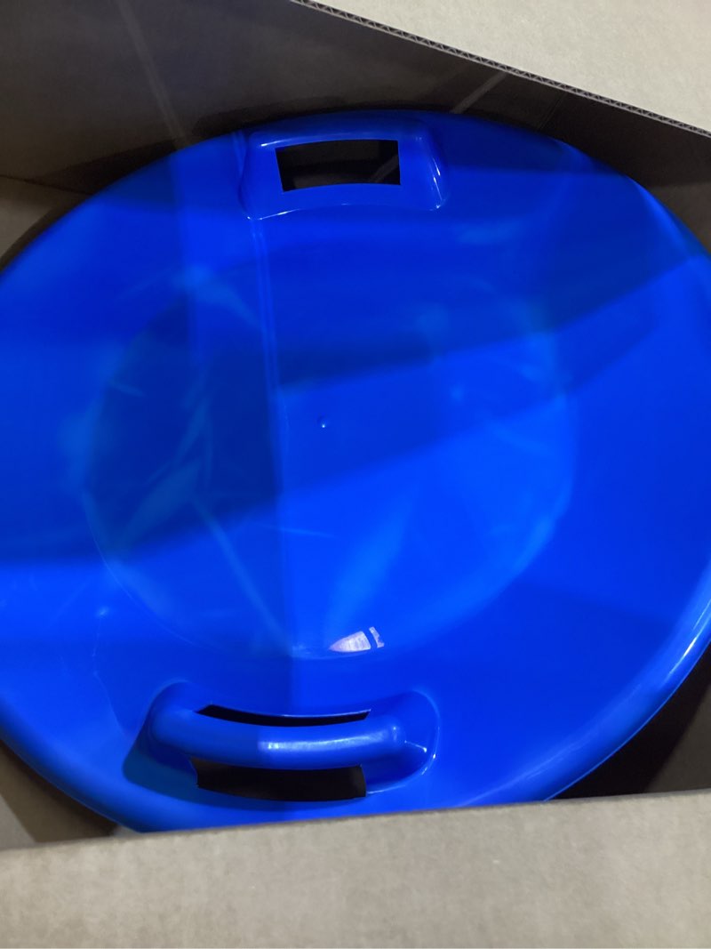 Condition photo showing Good Condition for era 26-inch avalanche adventurer sled — 1 rider kids' plastic saucer for year-round fun on sand and grass hills blue