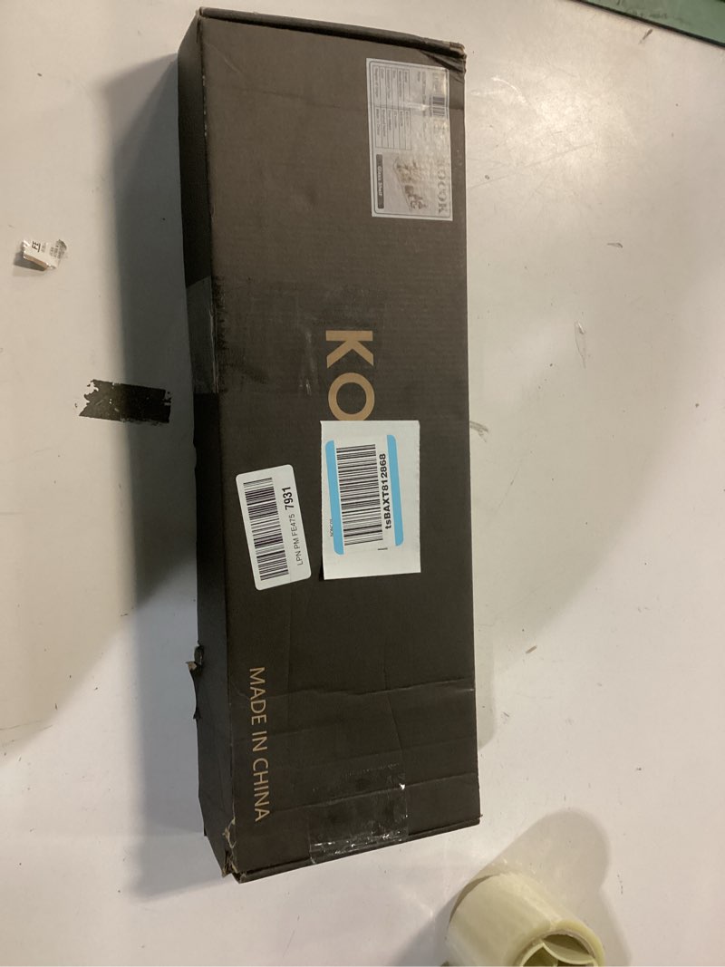 Condition photo showing New/Like New for 20 Inches Glass Shelves for Bathroom, Brushed Nickel Floating Glass Shelf Stainless Steel Tempered Glass Bathroom Shelves for Wall Mount Modern Brushed Nickel 20"with Railing