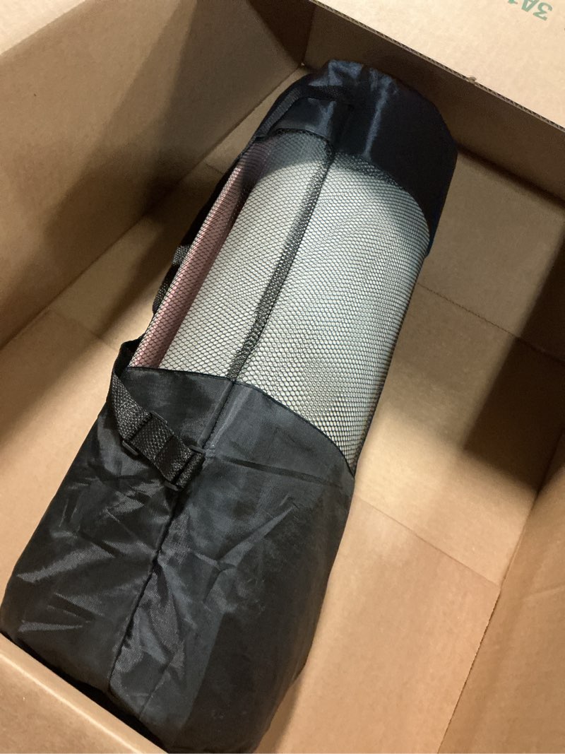 Condition photo showing Good Condition for yoga mat non slip, pilates fitness mats, eco friendly, anti-tear 1/4" thick yoga mats for women, exercise mats for home workout with carrying sling and storage bag 72"x24" parfait pink & gray