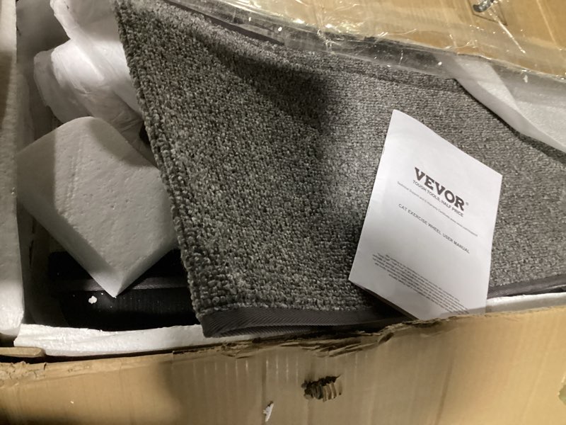 Condition photo showing Good Condition for (similar to) one fast cat - cat exercise wheel - gen. 7 - safe 48\" diameter - made in the usa - black wheel with jungle leaves foam traction pads and solid black inline wheels black wheel / jungle leaves foam / black inline