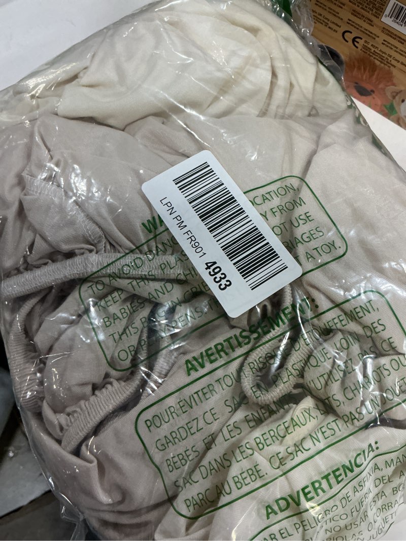 Condition photo showing Good Condition for 2-Pack Waterproof Baby Crib Sheets for Boys, Girls - 52x28 Viscose Derived from Bamboo Toddler Bed Sheet Neutral, Fitted Crib Mattress Protector Cover for Baby Bedding, Soft & Gentle (Ecru)