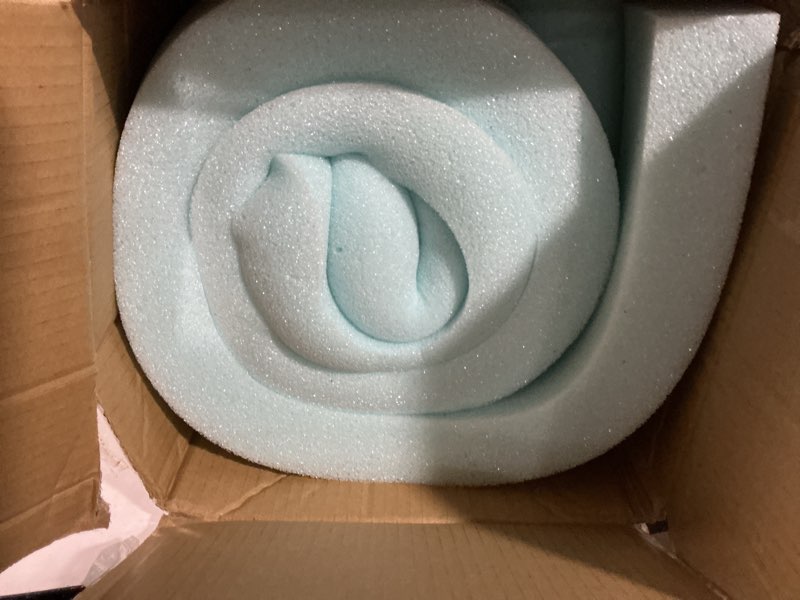 Condition photo showing As Is for LINENSPA Memory Foam Mattress Topper - 2 Inch Gel Infused Memory Foam - Plush Feel - Cooling and Pressure Relieving - CertiPUR Certified - Dorm Room Essentials - Full Size Full 2 Inch Topper Only