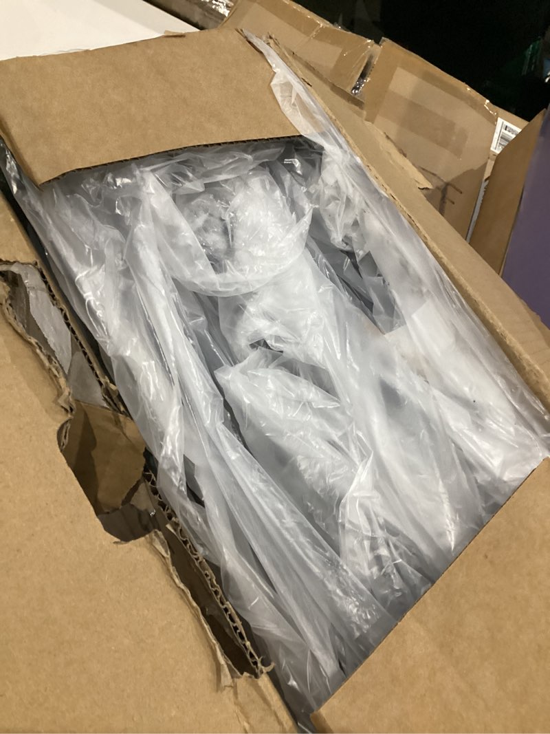 Condition photo showing As Is for Storage Shelves - Set of 2, 5-Tier Metal Shelf Organizer, Space-Saving Garage Shelving with Leveling Feet, Standing Shelves Organizer for Kitchen, Laundry, Pantry (18.4" x 12.6" x 57.4", Black) Black 18.4W×12.6D×57.4H(5T)