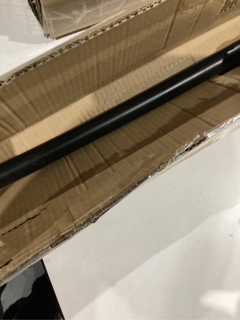Condition photo showing As Is for Curved Shower Curtain Rod, 42-72 inches Adjustable Curved Shower Rod, RustProof Curved Shower Rods for Bathroom, Bathtub, Premium Stainless Steel, Need to Drill, Black Black 42-72 inches