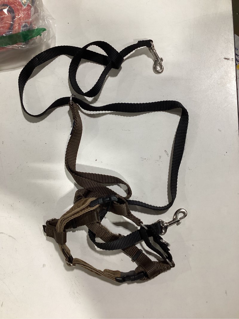 Condition photo showing Good Condition for 2 hounds design freedom no pull dog harness, adjustable harness and leash set, easy walking & comfortable control, fits small, medium & large dogs, solid colors, made in usa, 5/8\" xs, brown brown xs (chest 15\" - 20\")