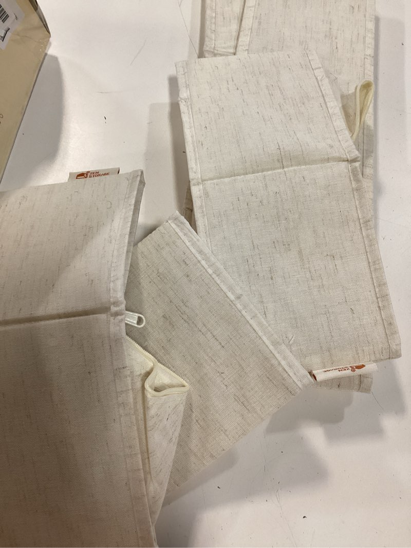 Condition photo showing Good Condition for cotton linen drawer organizers for baby clothes, 9 pack multi-size nursery dresser dividers for clothes, premium foldable storage bins for bedroom, closet and diaper table, beige beige linen 20 pack