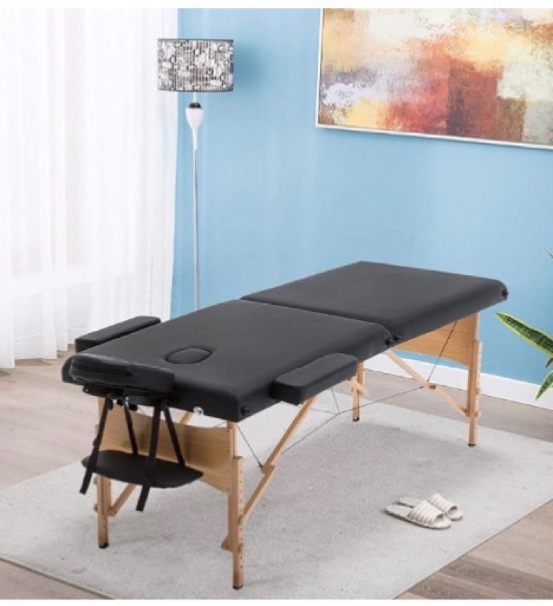 Massage Table Spa Bed 73" Long Portable 2 Folding Parts (free Shipping)