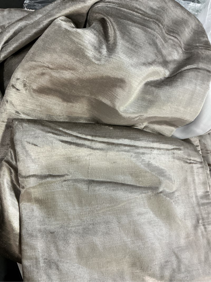 Condition photo showing Good Condition for quince, european luster velvet curtain(48”x84”) single panel/slate