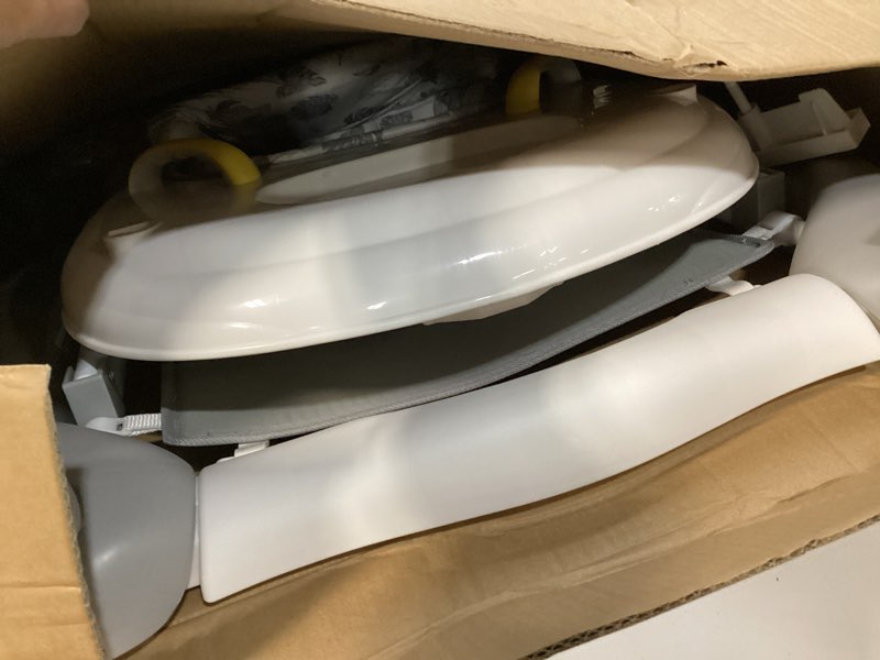 Condition photo showing Good Condition for 5 in 1 Foldable Baby Walker, Activity Baby Walker-Baby Bouncer, Rocker, Activity Center,Seat and Push Walker,Detachable Trampoline Mat, Adjustable Speed Rear Wheels and Height,Ages 6-18 Months(Grey)