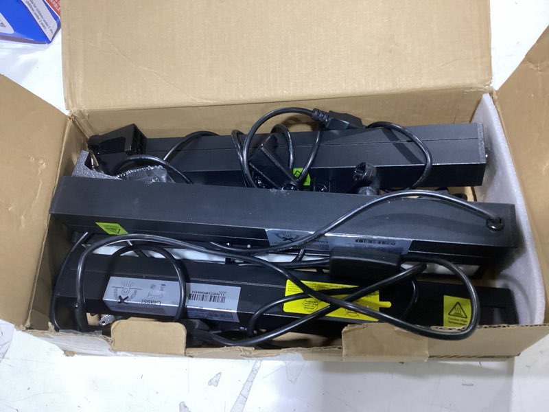 Condition photo showing Good Condition for onforu 4 pack 42w led black lights, blacklight bars with plug and switch, glow in the dark party supplies for halloween decorations, bedroom, body paint, stage lighting, poster, black