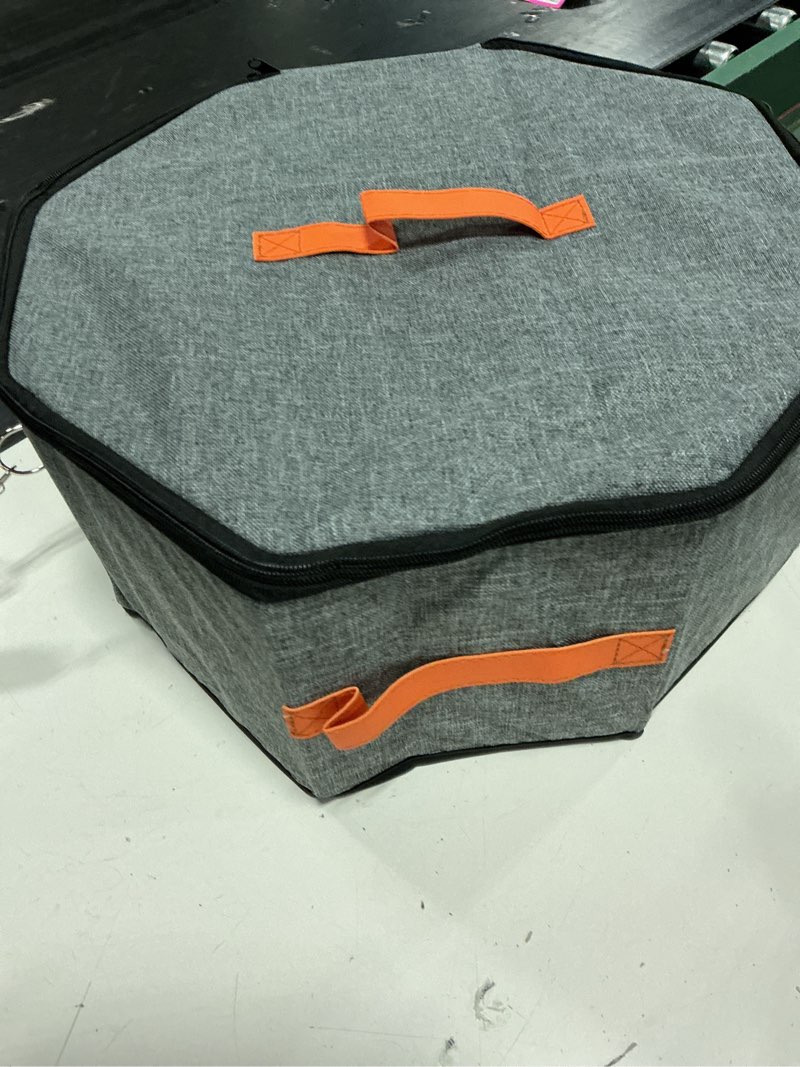 Condition photo showing Good Condition for kushon hat storage box for women & men, hardboard support cowboy hat boxes with 1 door hook hat organizer for travel(grey)
