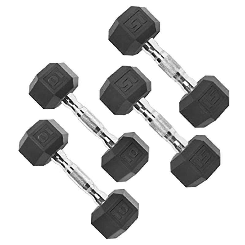CAP Barbell 50lb Set of Coated Hex
