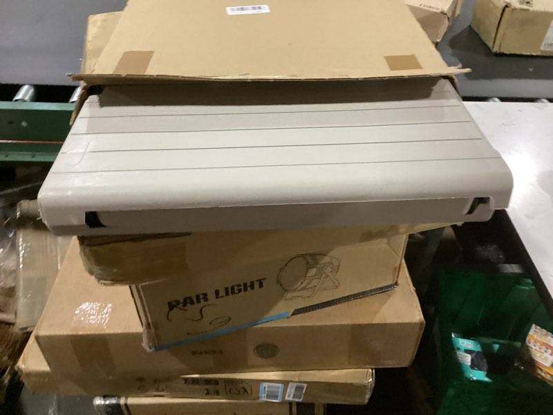 Condition photo showing Good Condition for keter city 30 gallon resin outdoor storage box and patio furniture side table for pool and garden accessories, beige