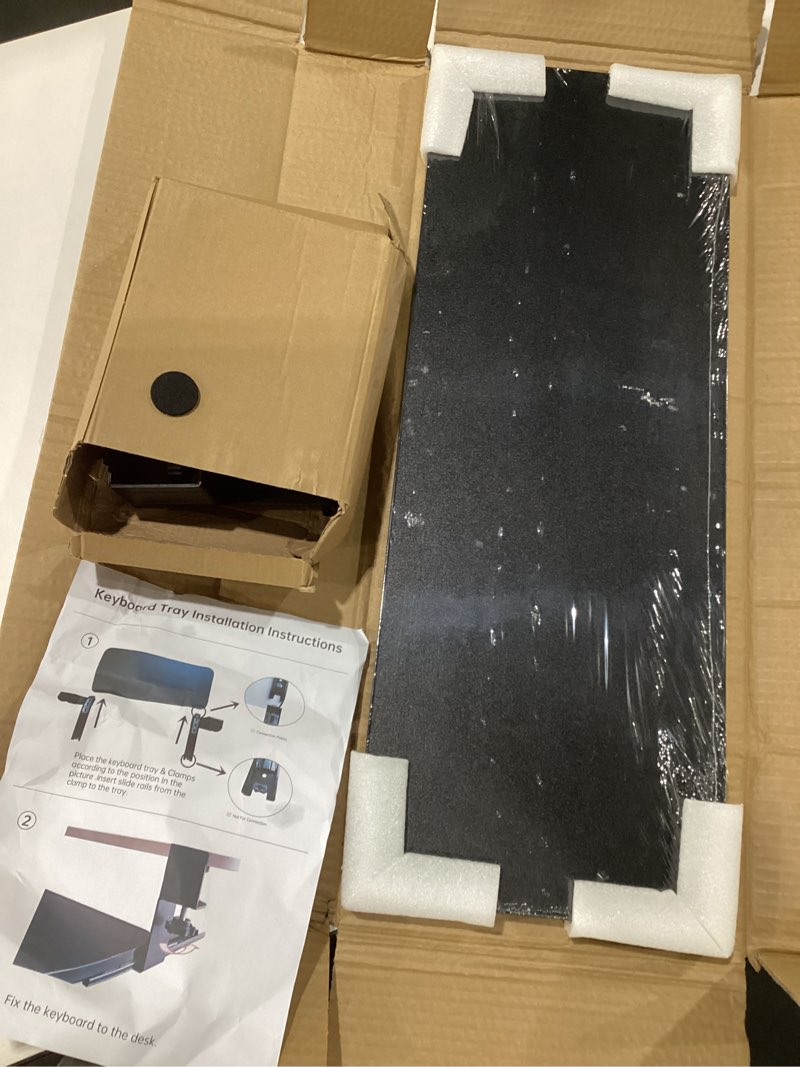 Keyboard tray attachment 