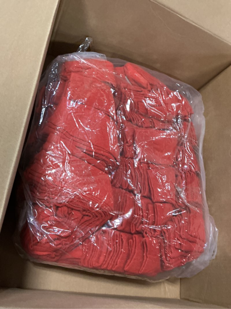 Condition photo showing New/Like New for haysandy 72 pairs soccer socks baseball softball football team training high long tube socks bulk sport unisex for youth red