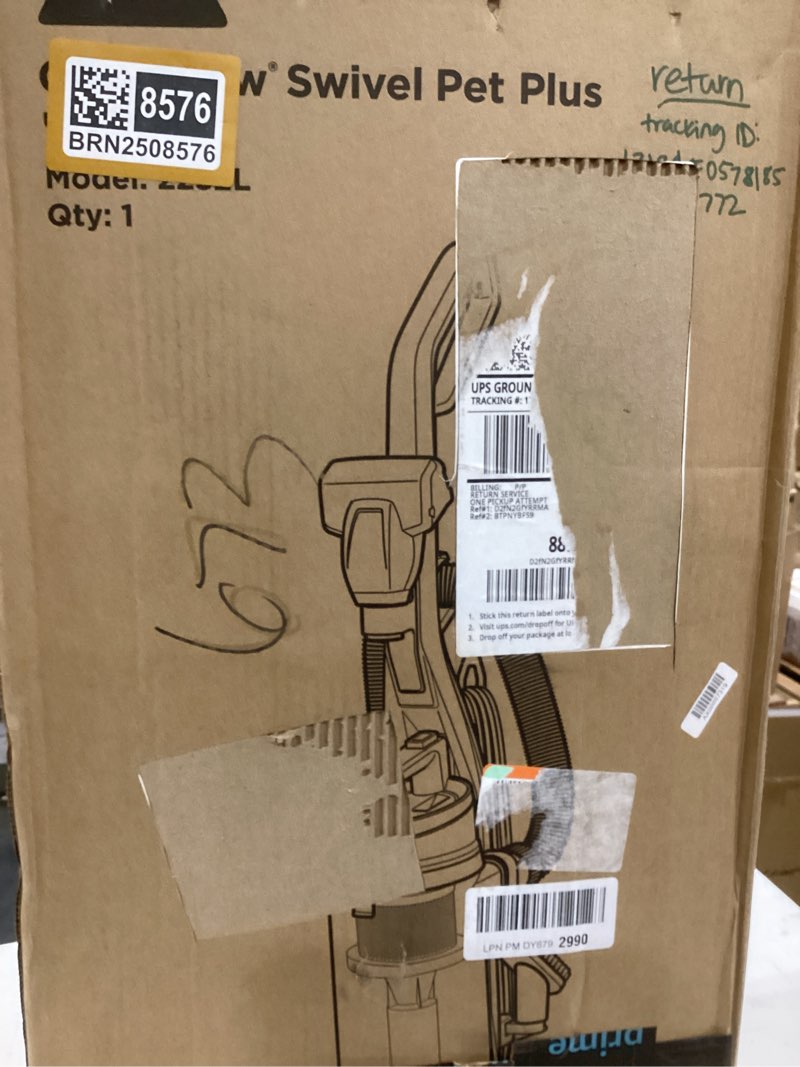 Condition photo showing As Is for Bissell 2252 CleanView Swivel Upright Bagless Vacuum with Swivel Steering, Powerful Pet Hair Pick Up, Specialized Pet Tools, Large Capacity Dirt Tank, Easy Empty Green