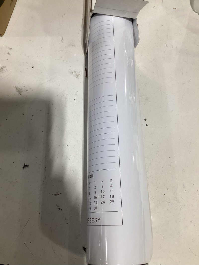 Condition photo showing As Is for large desk calendar 2026-2027 with desktop mat, kopeesy 22" x 17" desktop calendar, 18 mouths from march 2026 to august 2027, office supplies desk blotter calendar for home school and office black march 2026 - august 2027