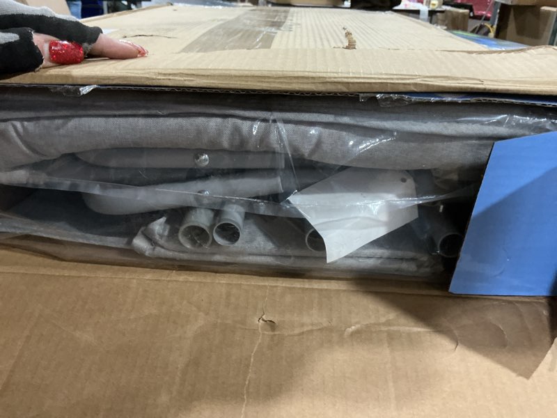 Condition photo showing New/Like New for Baby Changing Table, Versatile Folding Changing Table, Waterproof Diaper Changing Station, Adjustable Height with 2 Drawers,Baby Changing Station, Mobile Nursery for Infant and Newborn Light Grey